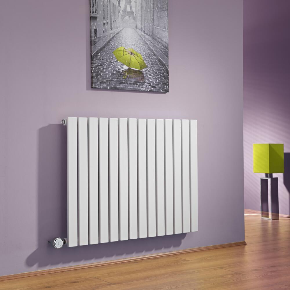 Radiateur Design Électrique Horizontal Blanc Sloane 63,5cm x 83,4cm x 5,4cm