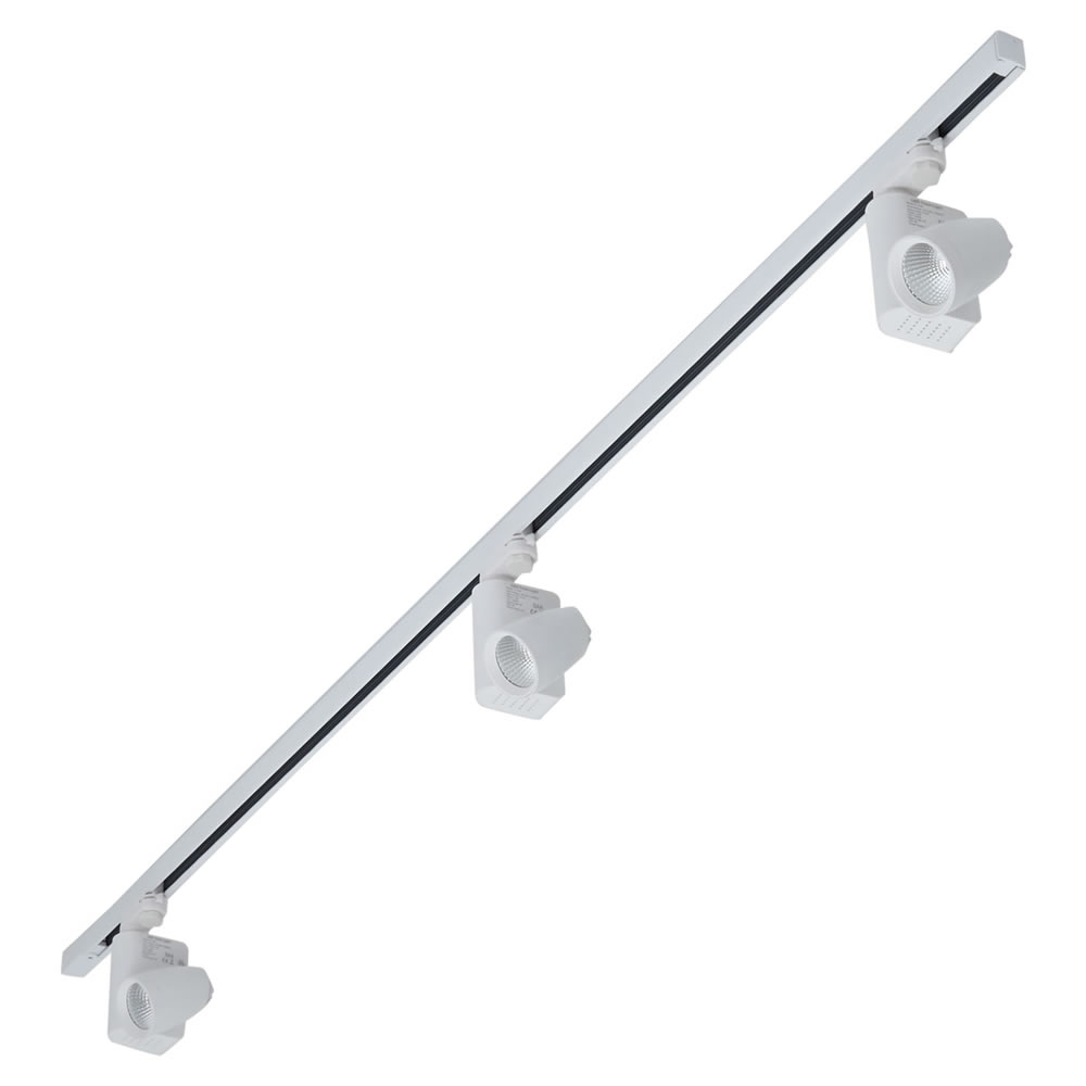 Biard Spot LED 12W sur rail 2m Triphasé Blanc - Pack de 3
