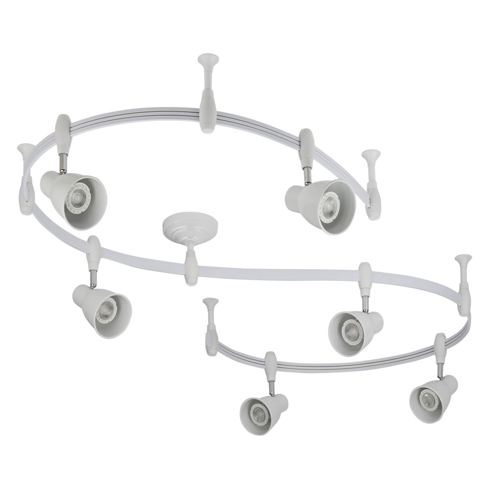 Biard Spot LED Pack de 6 & Rail Flexible 3m Panza Blanc