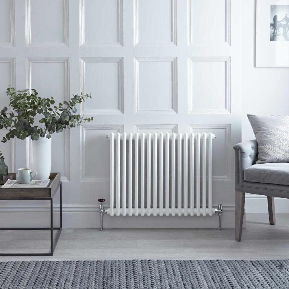 Radiateur Horizontal Style Fonte Blanc Windsor 60cm x 78,8cm x 6,8cm 965 Watts
