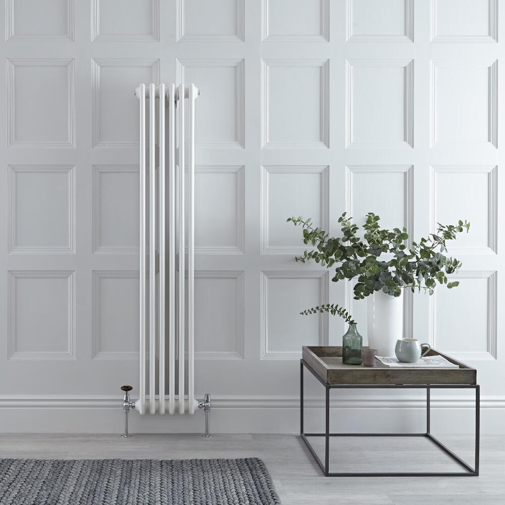 Radiateur Vertical Style Fonte Blanc Windsor 150cm x 29,3cm x 6,8cm 822 Watts