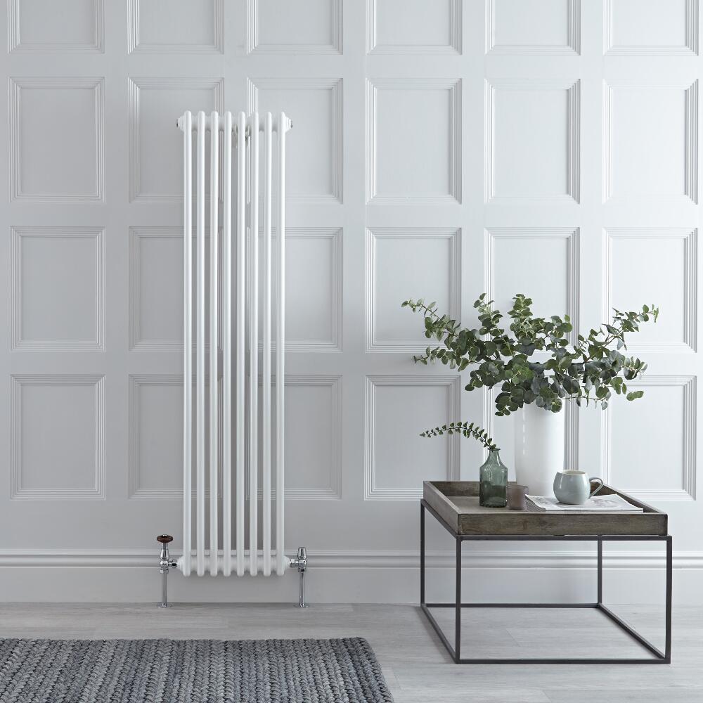 Radiateur Vertical Style Fonte Blanc Windsor 150cm x 38,3cm x 6,2cm 1096 Watts