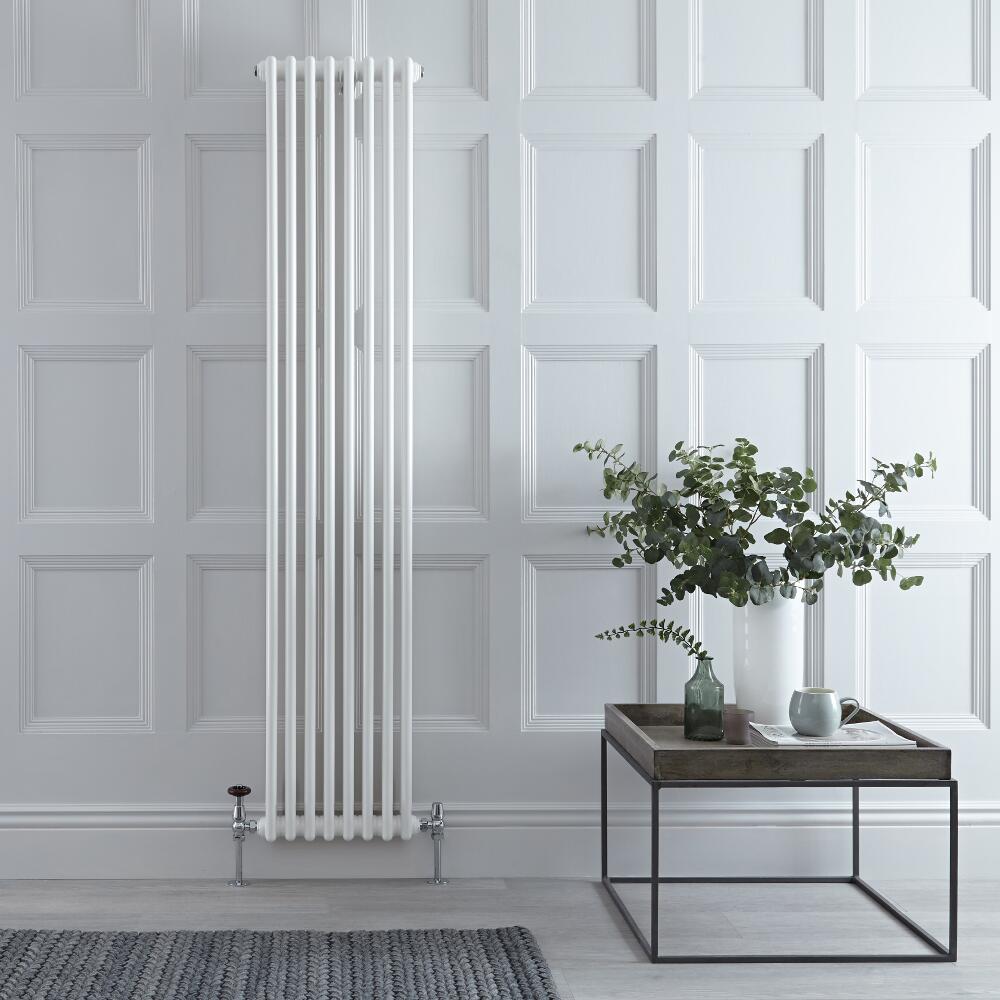 Radiateur Vertical Style Fonte Blanc Windsor 180cm x 38,3cm x 6,8cm 1245 Watts