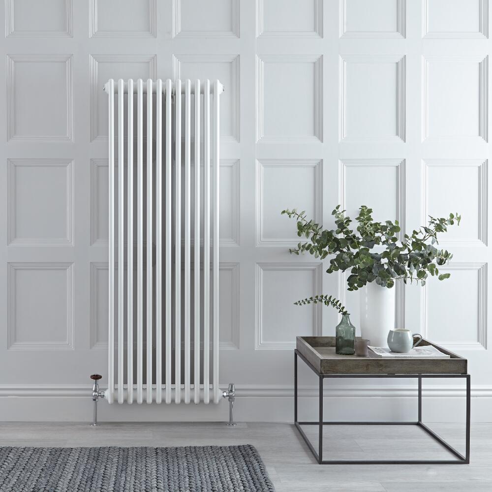 Radiateur Vertical Style Fonte Blanc Windsor 150cm x 56,3cm x 10cm 2081 Watts