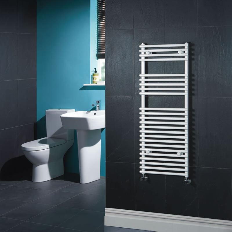 Sèche-Serviettes Blanc Ischia 115cm x 45cm x 5.5cm 698 Watts