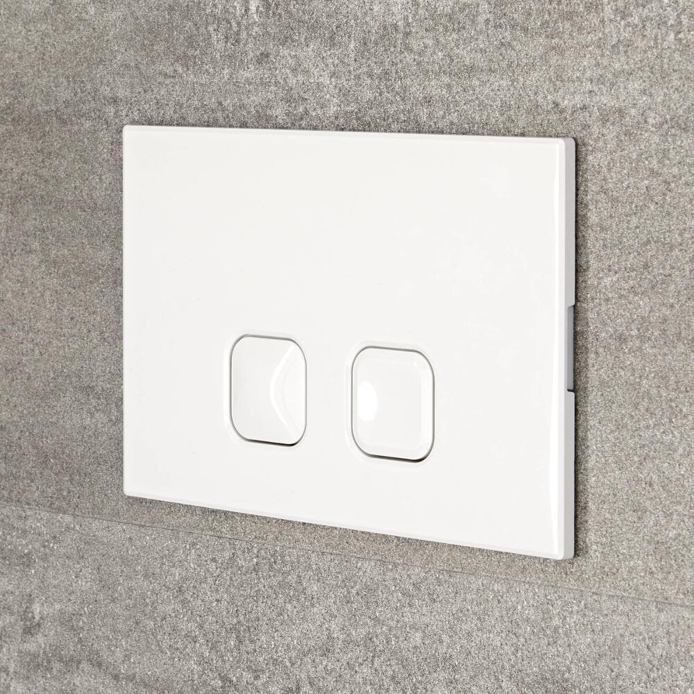Plaque de Déclenchement WC Blanche 15x23cm Cluo
