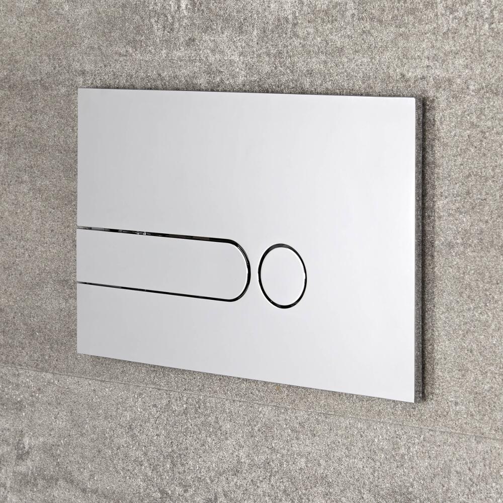 Plaque de Déclenchement WC Chromé 15x24cm Cluo