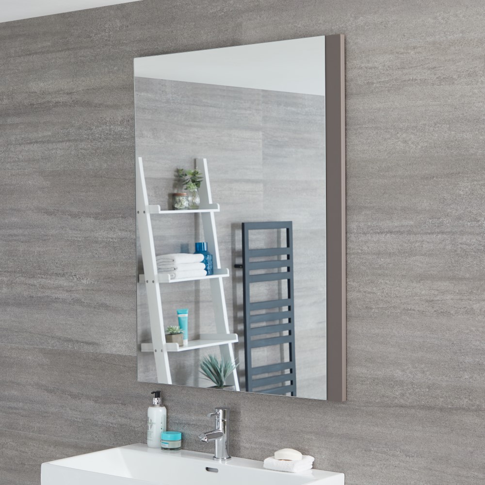 Miroir Newington - 75x100cm - Cadre Gris Mat