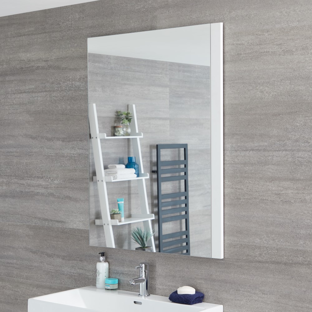 Miroir Newington - 75x100cm - Cadre Blanc Mat