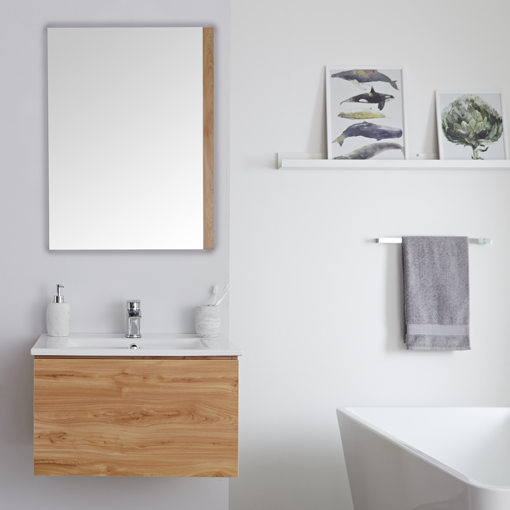Meuble Lavabo 60cm Newington Chêne Doré