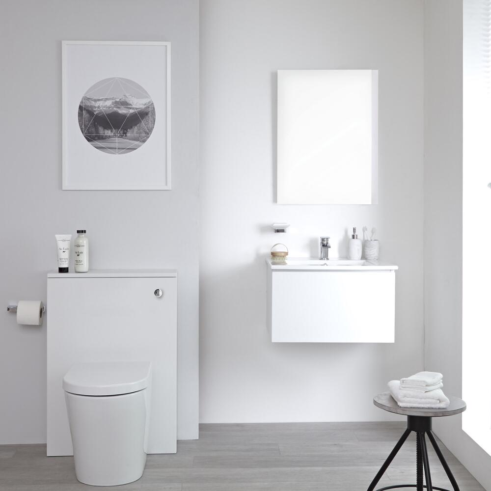 WC Moderne avec meuble Newington - 60cm - Blanc Mat