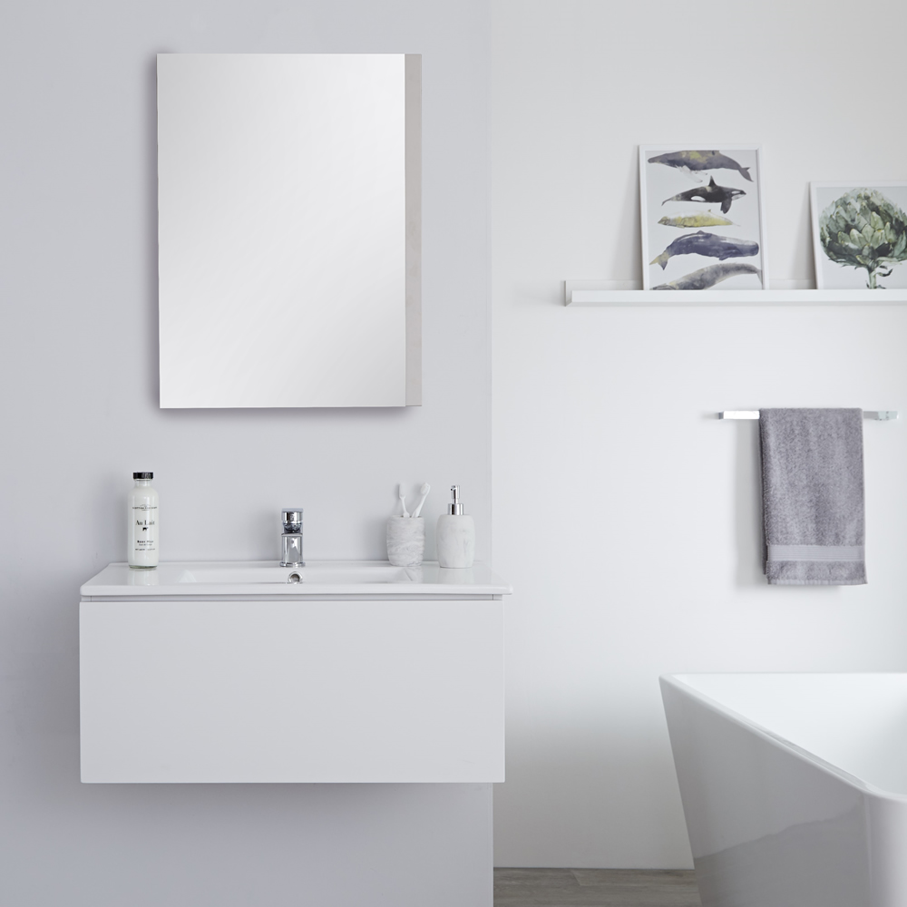 Meuble Lavabo 80cm Newington Blanc Mat