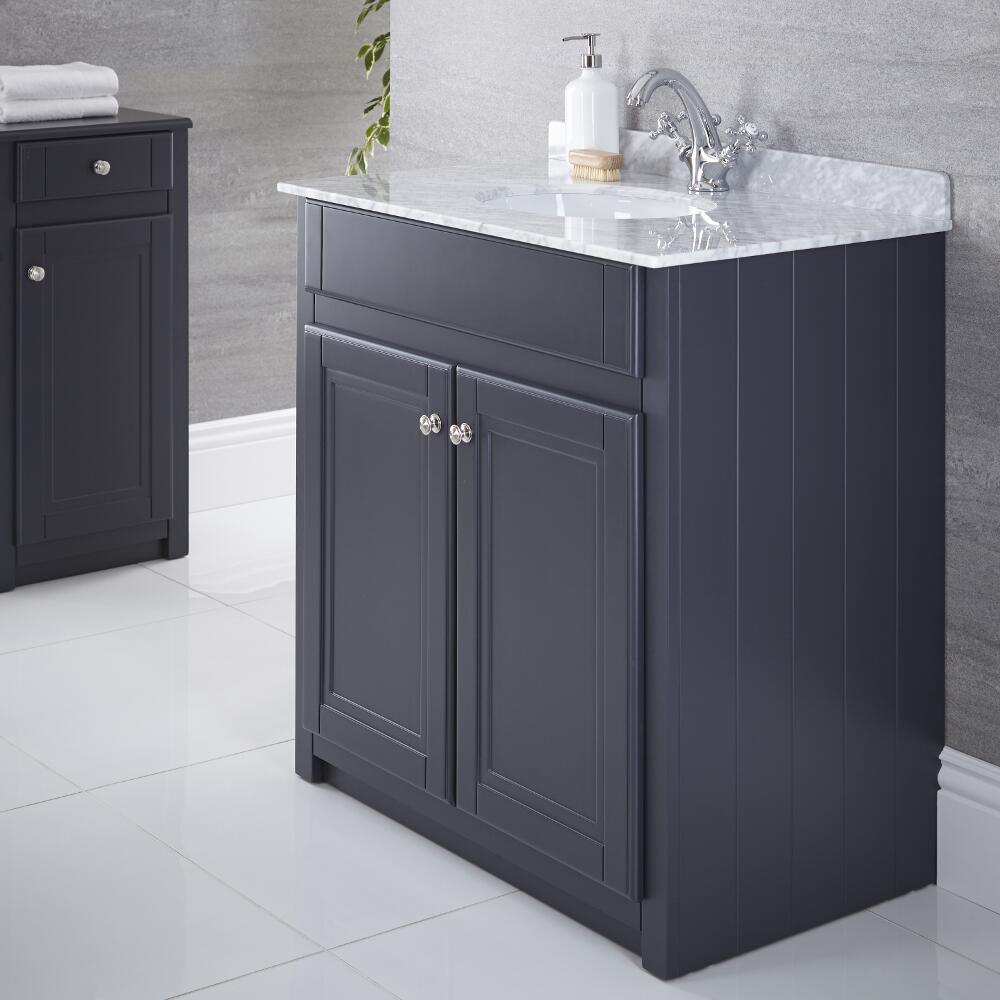 Meuble-lavabo Charlton Anthracite 80x82cm