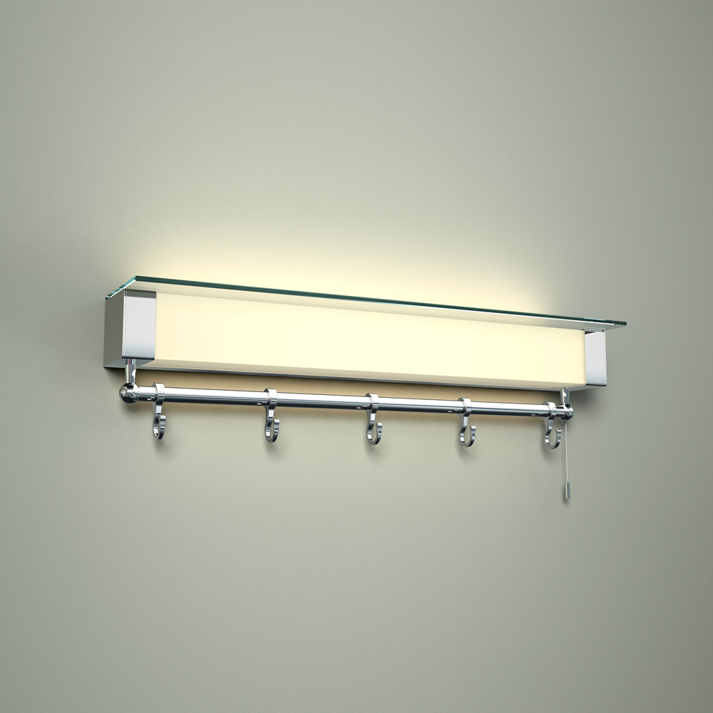 Étagère salle de bain lumineuse 14.5x60x12cm Achen