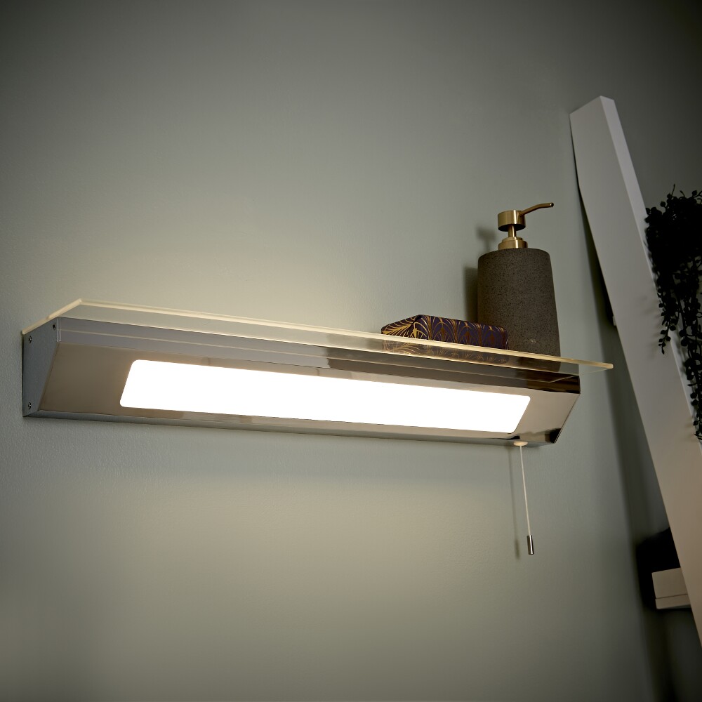 Étagère salle de bain lumineuse 7.5x60.x12cm Achen