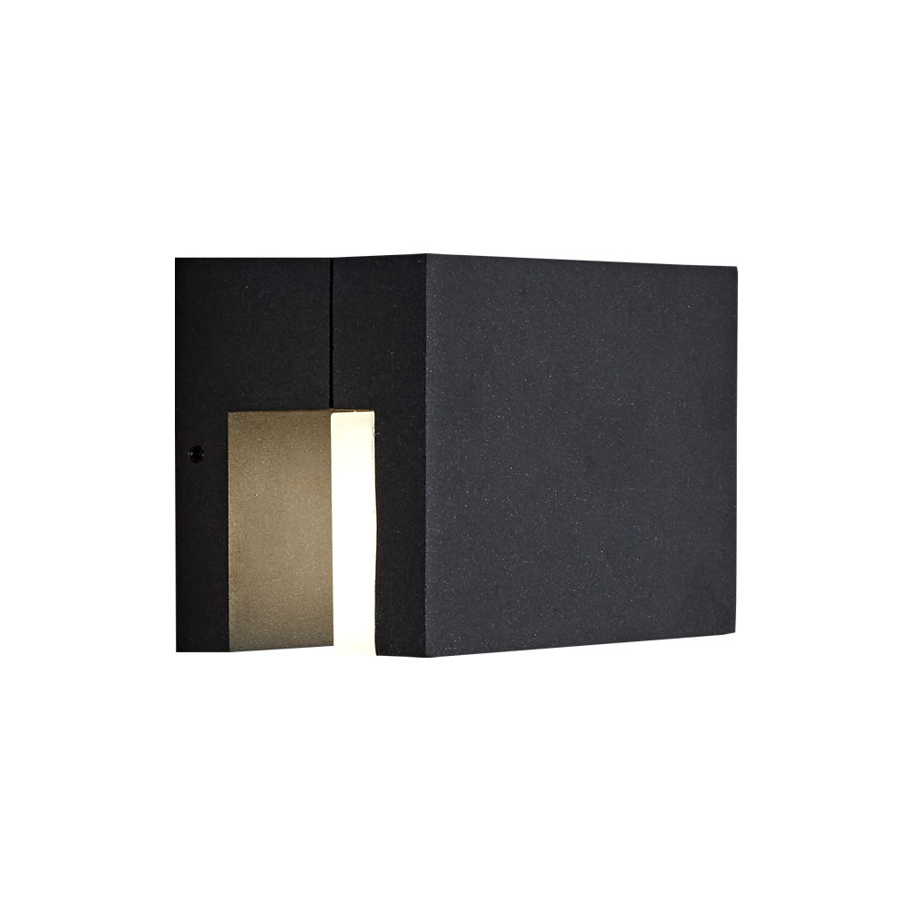 Biard Tun - Applique murale extérieur carrée anthracite ou noir - IP65 - LED 9W