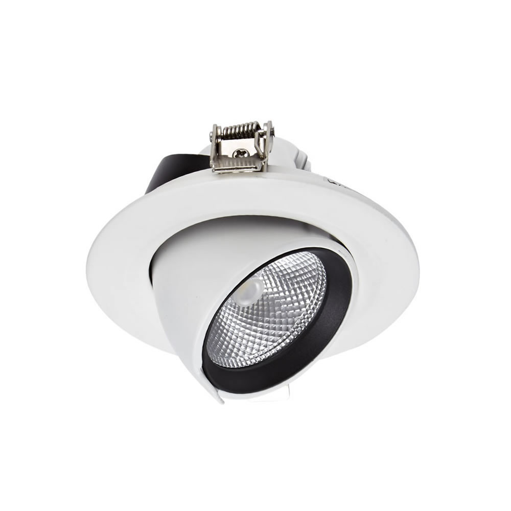 Biard Spot LED Encastrable 10 Watts Dimmable & Orientable Blanc Ø9.6cm
