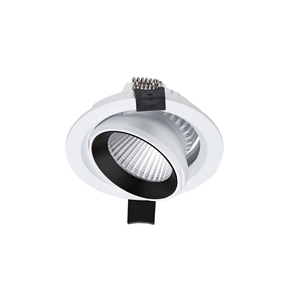 Biard Spot LED Encastrable 10 Watts Dimmable & Inclinable Blanc Ø10cm