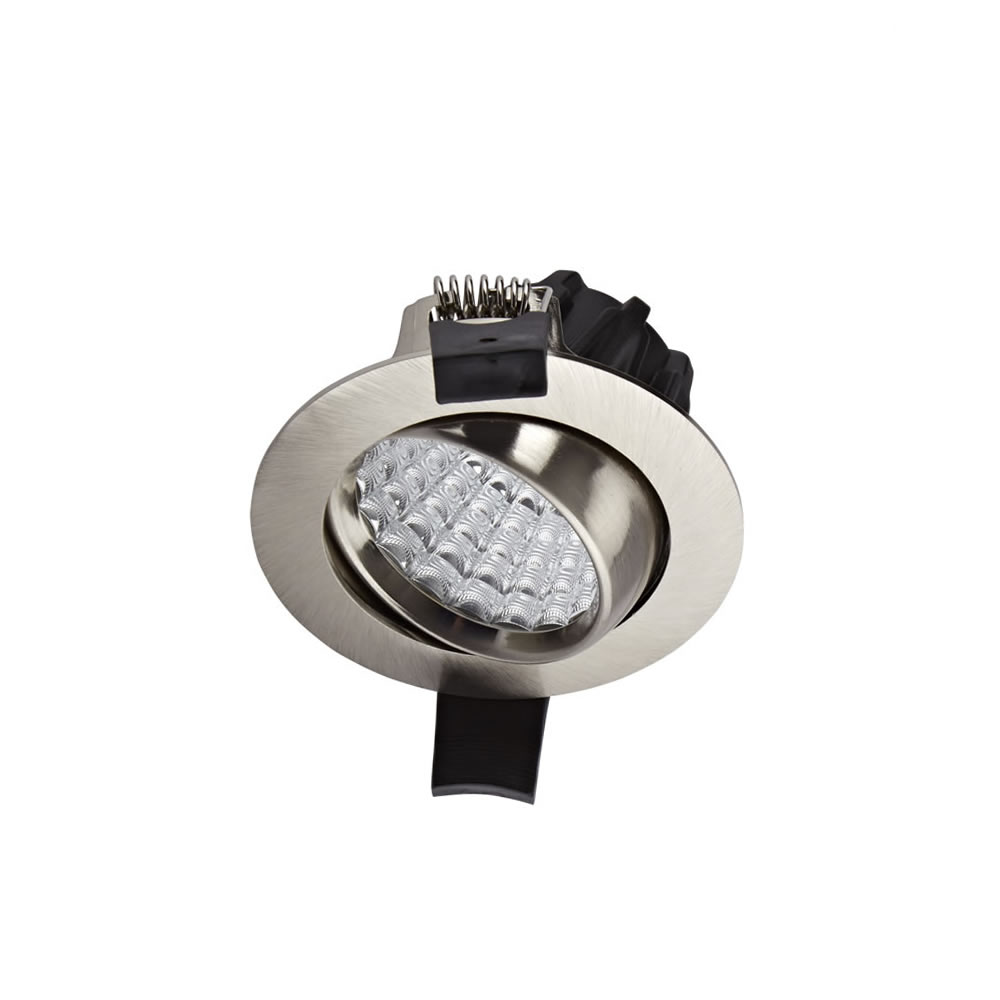 Biard Spot LED Encastrable 7 Watts Dimmable & Orientable Nickel brossé Ø8.1cm