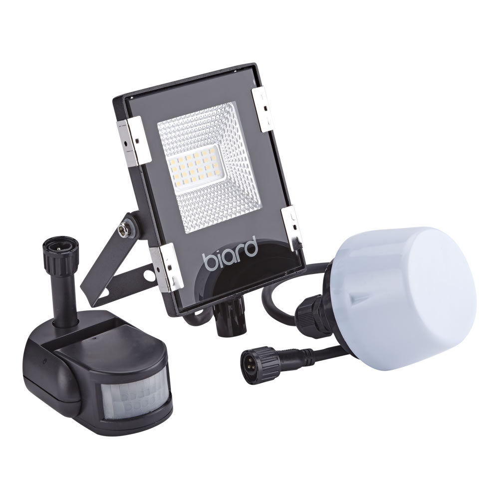 Biard Projecteur LED Noir 10 Watts avec détecteur IP65