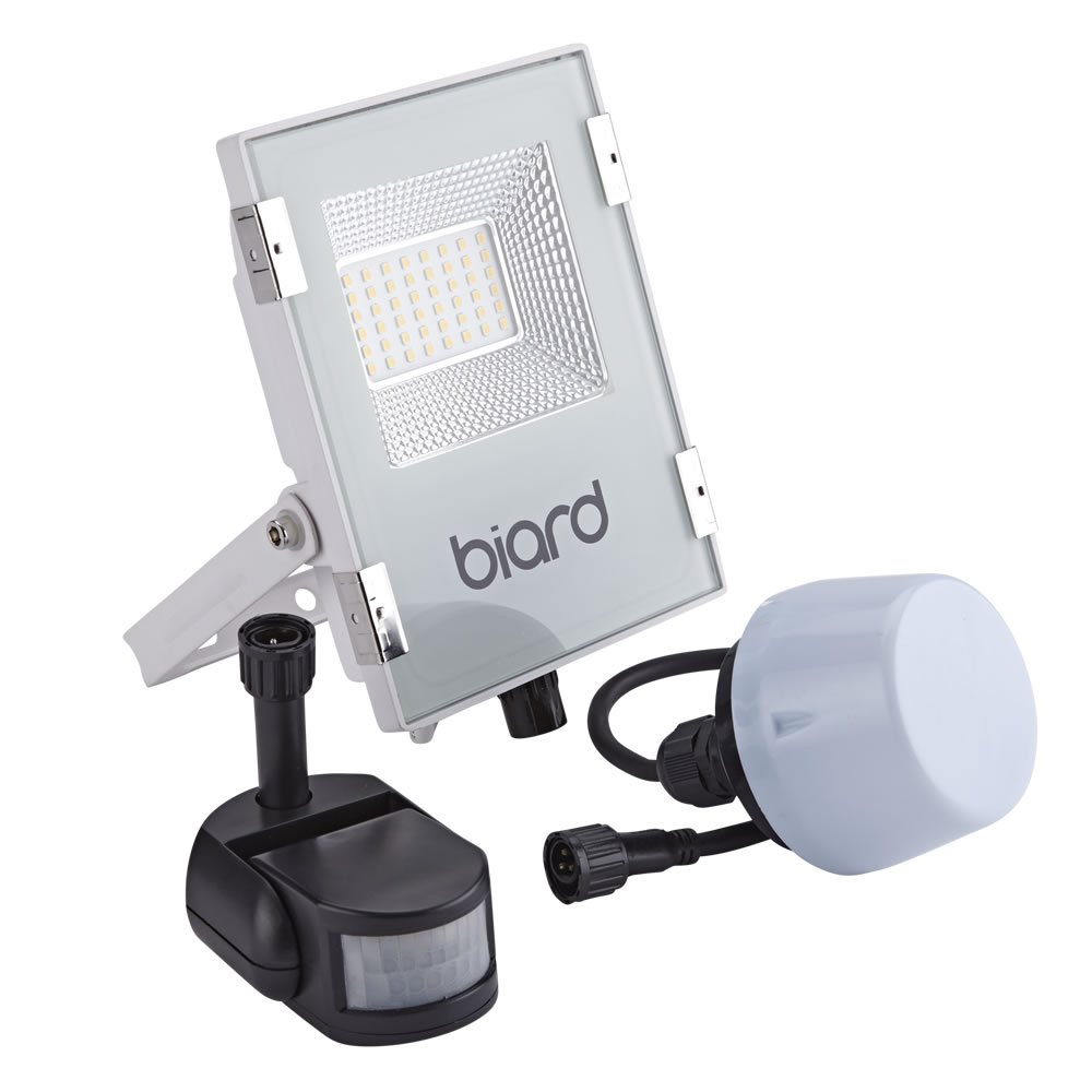 Biard Projecteur LED Blanc 20 Watts avec détecteur IP65