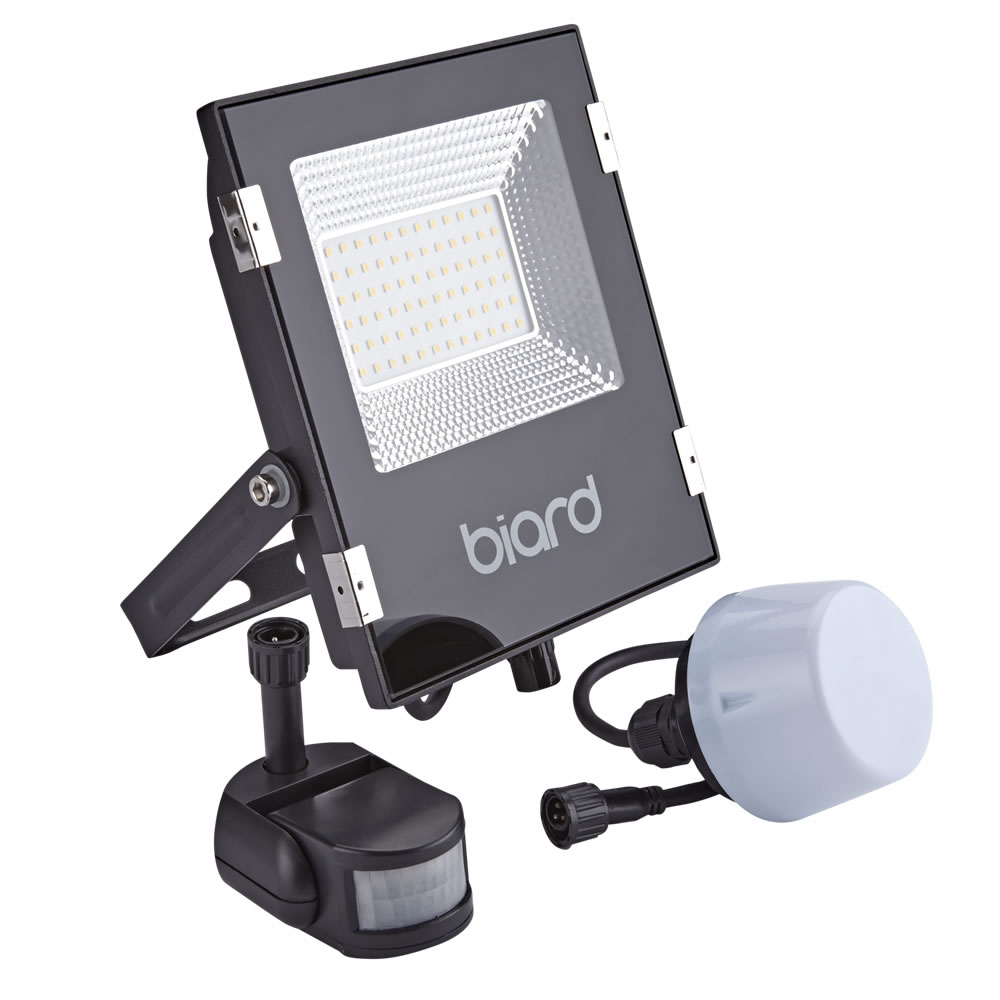 Biard Projecteur LED Noir 30 Watts avec détecteur IP65