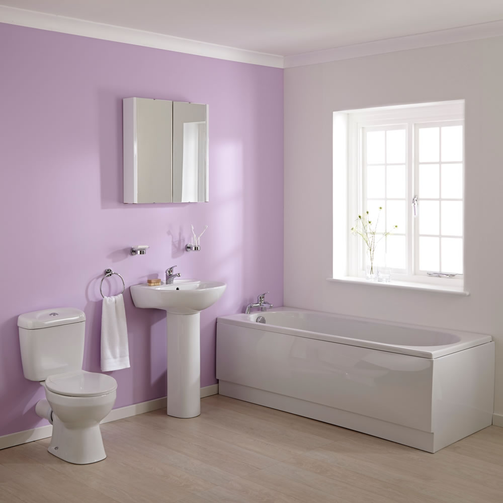 Ensemble Baignoire 170x70cm Lavabo & WC Moderne