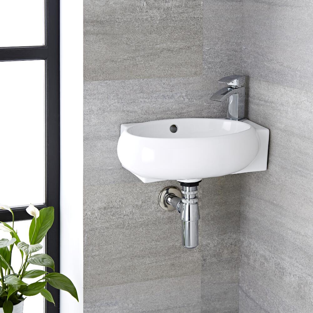 Vasque suspendue ovale 43 x 28cm Ashbury & Mitigeur Razor