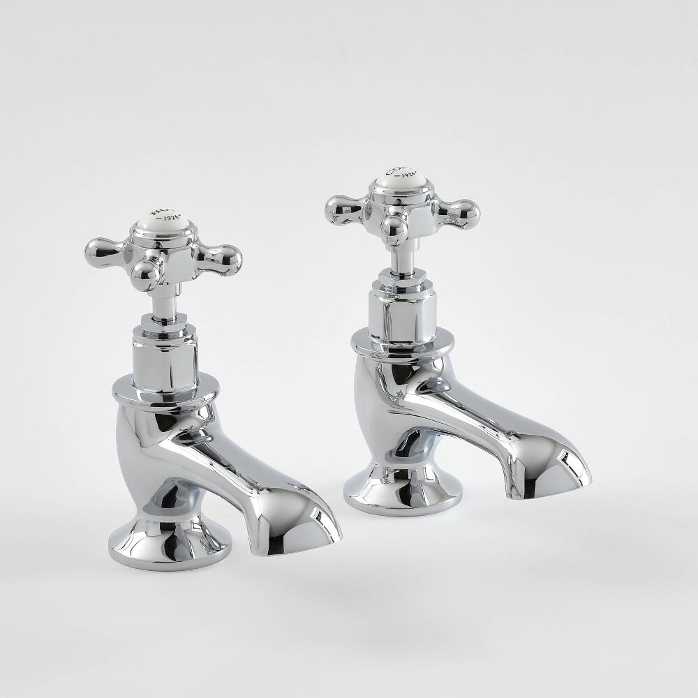 Paire de robinets baignoire rétro - croisillon – choix de finition - Elizabeth