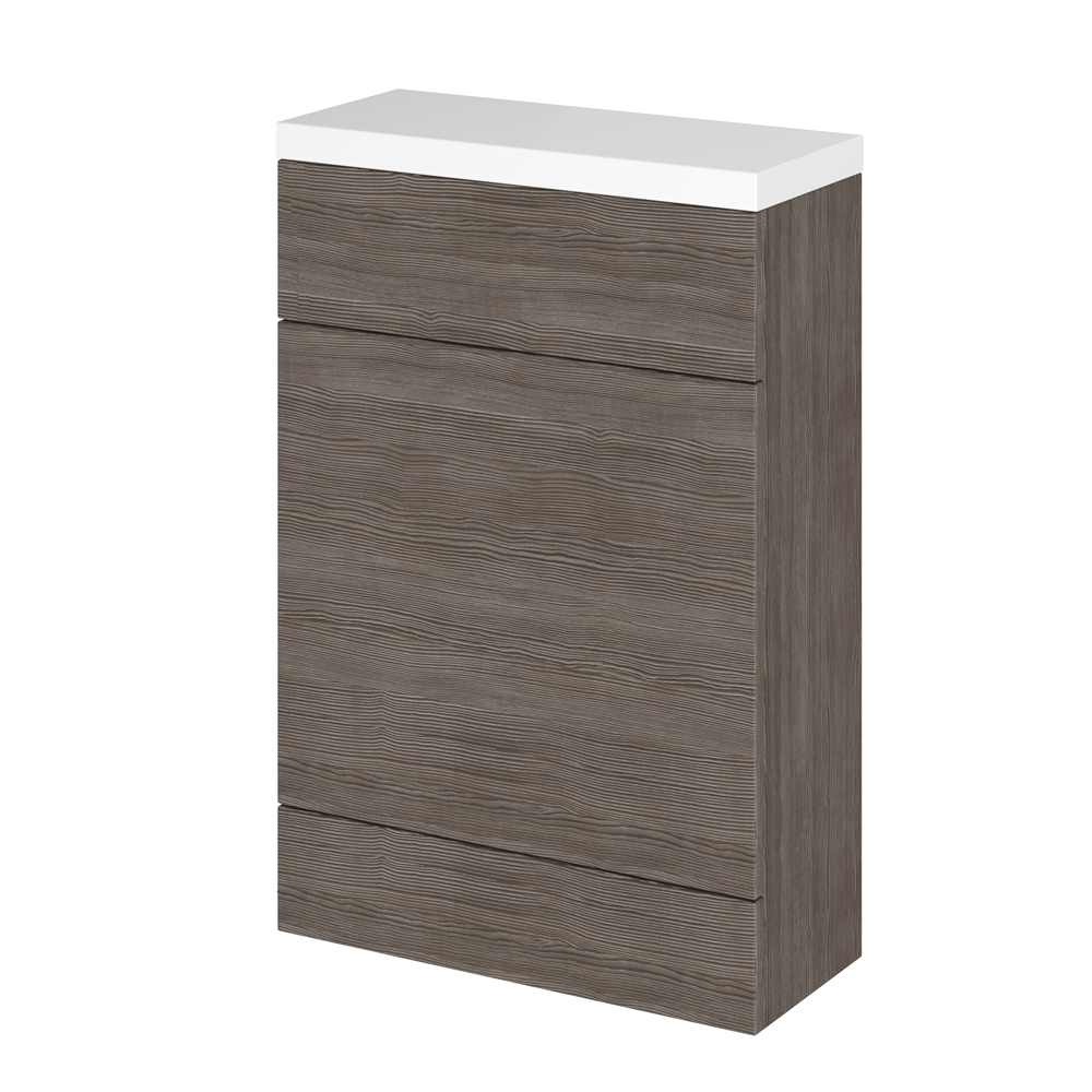 Meuble coffrage pour WC wengé gris brun 50 x 86.4 x 23.5cm