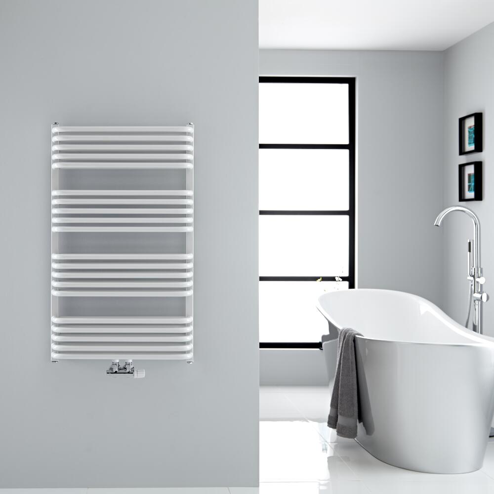 Sèche-serviettes eau chaude blanc Arch 100x60cm 1114 watts