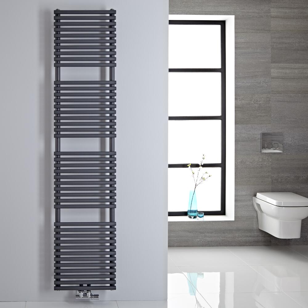 Sèche-serviettes eau chaude 180x40cm 454 watts Magera Anthracite