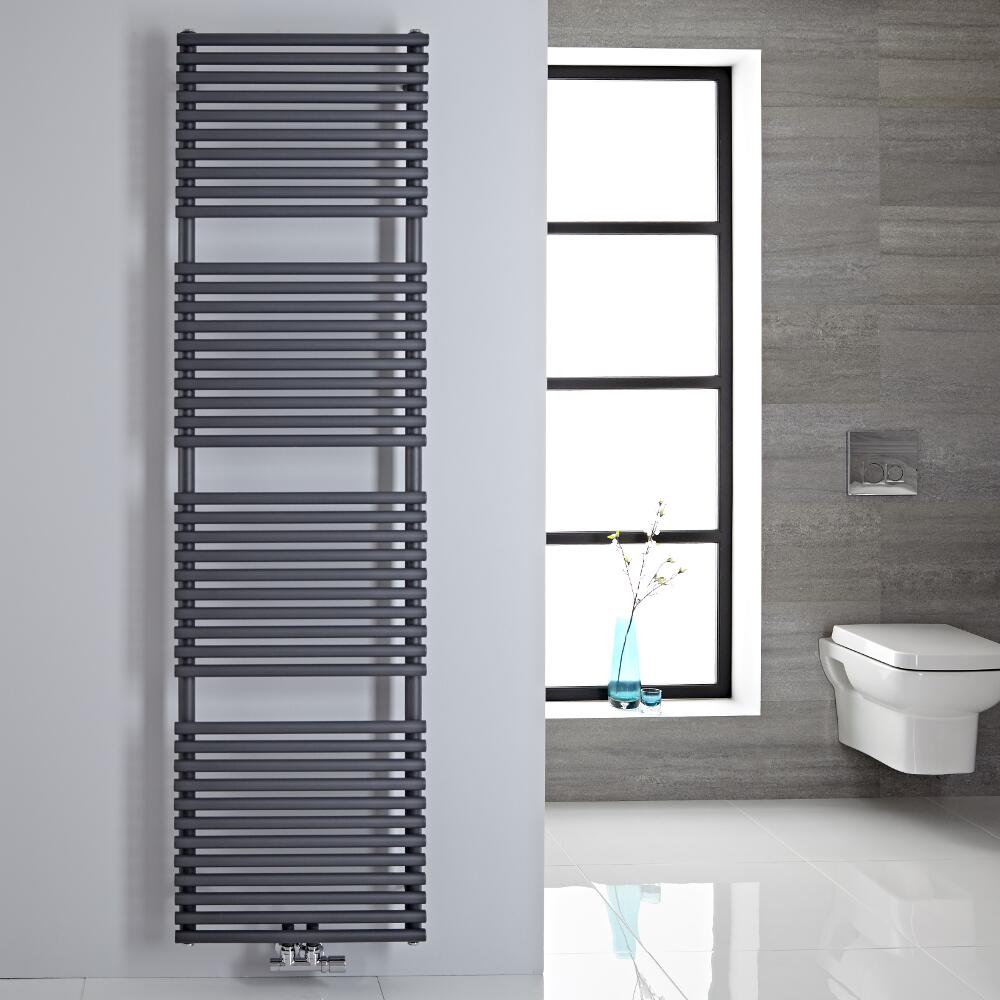 Sèche-serviettes eau chaude 180x50cm 456 watts Magera Anthracite