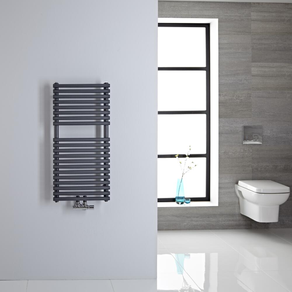 Sèche-serviettes eau chaude 83.5x40cm 304 watts Magera Anthracite