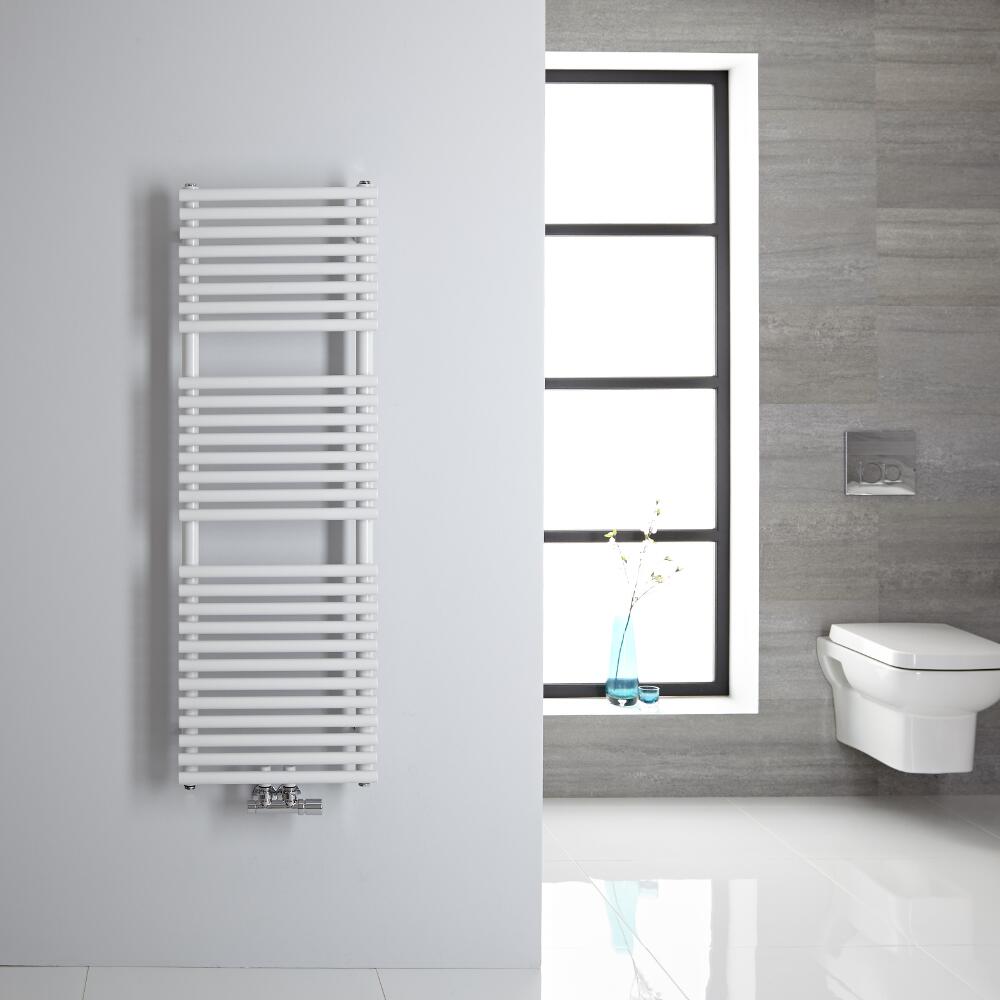 Sèche-serviettes eau chaude blanc 120x40cm 362 watts Magera