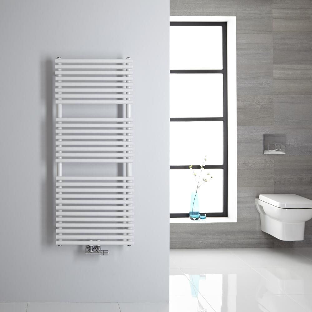 Sèche-serviettes eau chaude blanc 120x50cm 362 watts Magera
