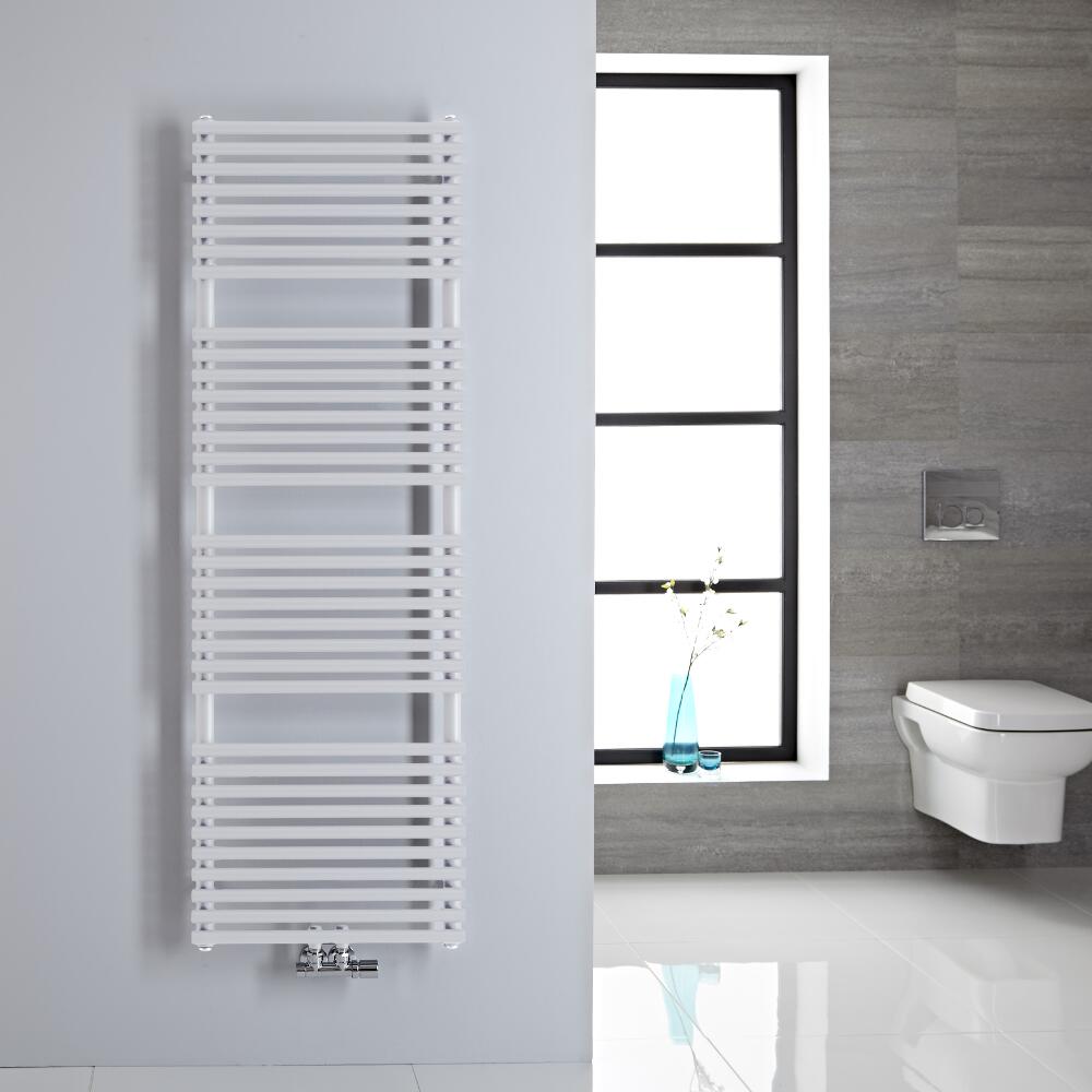Sèche-serviettes eau chaude blanc 150x50cm 407 watts Magera