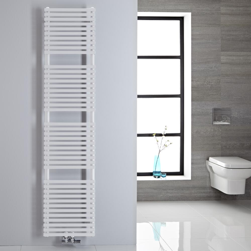 Sèche-serviettes eau chaude blanc 180x40cm 454 watts Magera