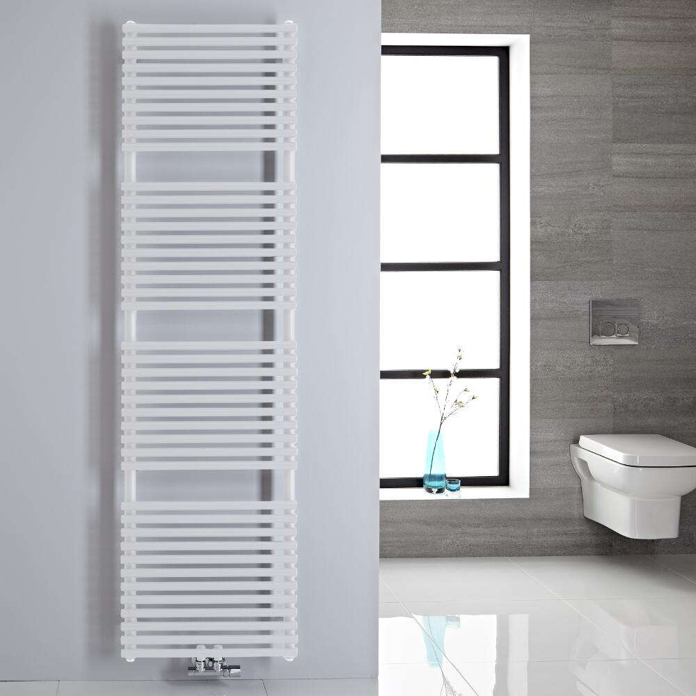 Sèche-serviettes eau chaude blanc 180x50cm 456 watts Magera