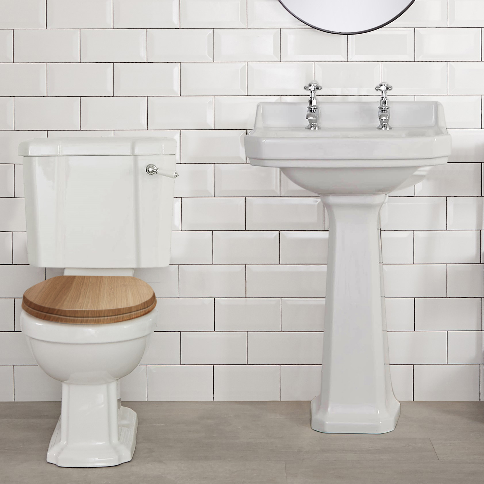 WC rétro - Abattant Noyer - Legend