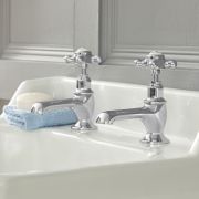 Hudson Reed Elizabeth - Paire de robinets lavabo rétro - Commandes en croisillon - Choix de finition
