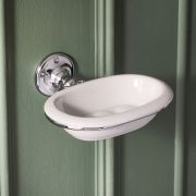 Hudson Reed Elizabeth - Porte savon en céramique rétro - Choix de finitions