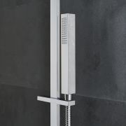 Douchette carrée minimaliste en ABS – Chromé - Kubix