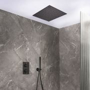 Mitigeur douche thermostatique avec pommeau encastré et douchette - 2 fonctions - Choix de finitions - Otto
