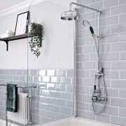 Hudson Reed Elizabeth - Colonne de douche thermostatique exposée avec douchette - Choix de finition - Bec verseur baignoire en option 