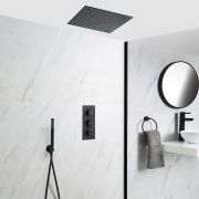 Kit de douche thermostatique – Noir – Choix de fonctions - Nox