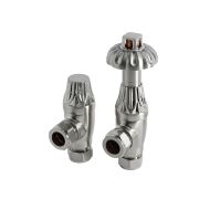 Paire de robinets de radiateurs thermostatiques d’angle – Style ancien – Choix de finitions - Windsor