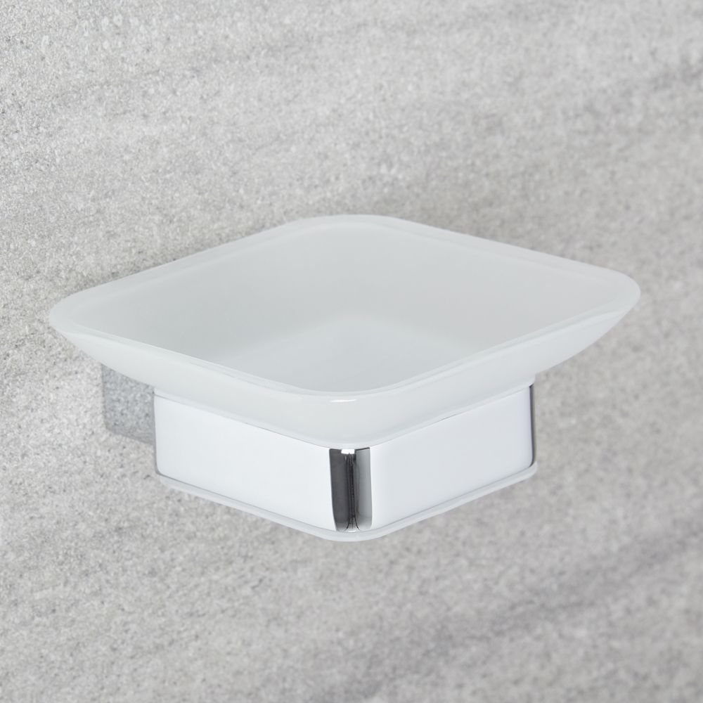 White -Boîte à savon en forme de feuille, salle de bains porte savon