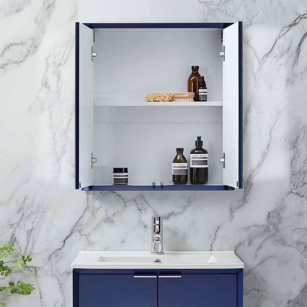 Hudson Reed Edge - Armoire à miroir moderne - 60 cm x 65 cm - Finition ...