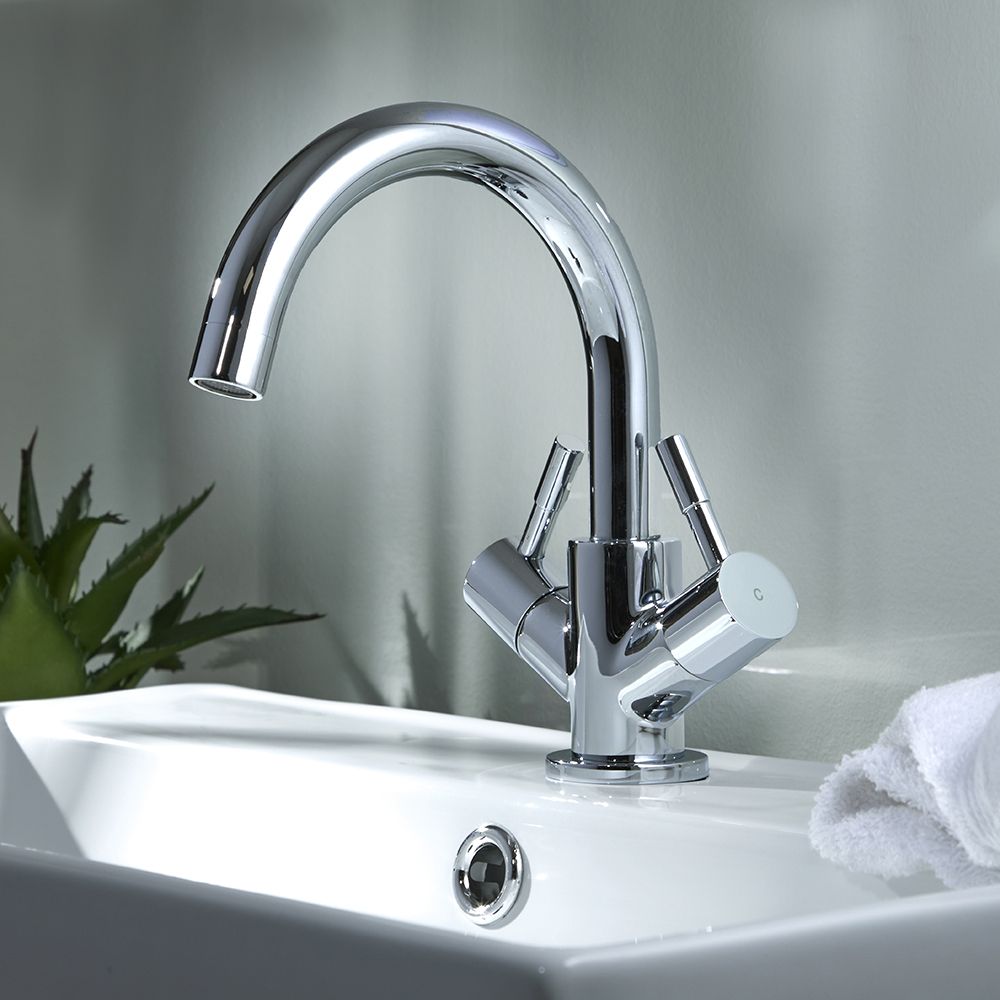 Robinet De Lavabo Pivotant 360° Avec 2 Jets – Flexible, Chromé, Vanne Céramique, économique En Eau, Installation Facile - 7